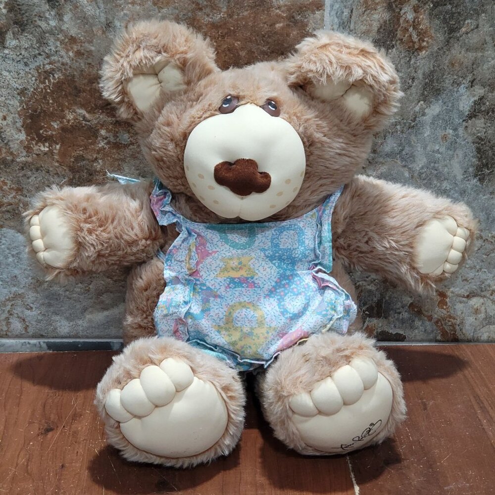 Xavier Roberts Teddy Bear 1983 1984 Furskins Plush 22” Cabbage Patch